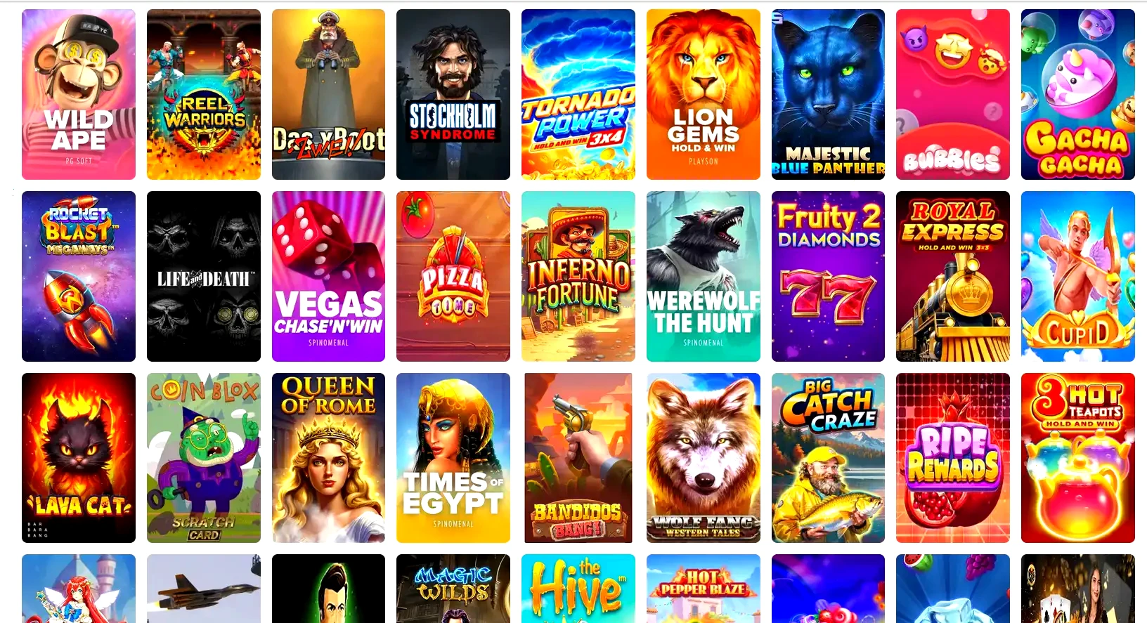 Interface d'accès rapide Lucky8 casino en ligne avec slots et live casino