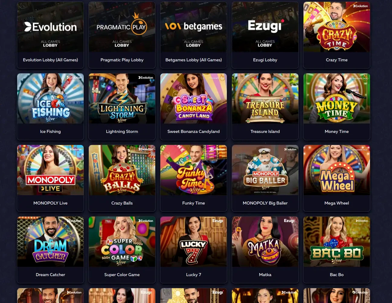 Interface de connexion Lucky8 casino en ligne